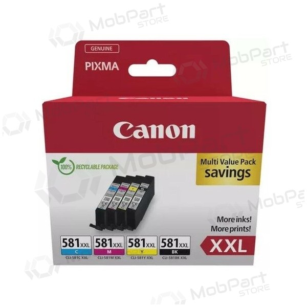 Canon CLI-581XXL (1998C007) Conjunto de tinteiros, C/M/Y/BK