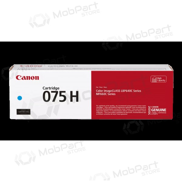 Cartucho de toner a laser Canon CRG 075H C (6368C002), ciano