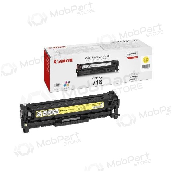 Cartucho de toner amarelo Canon CRG 718 (2659B002) para impressoras a laser, 2900 páginas