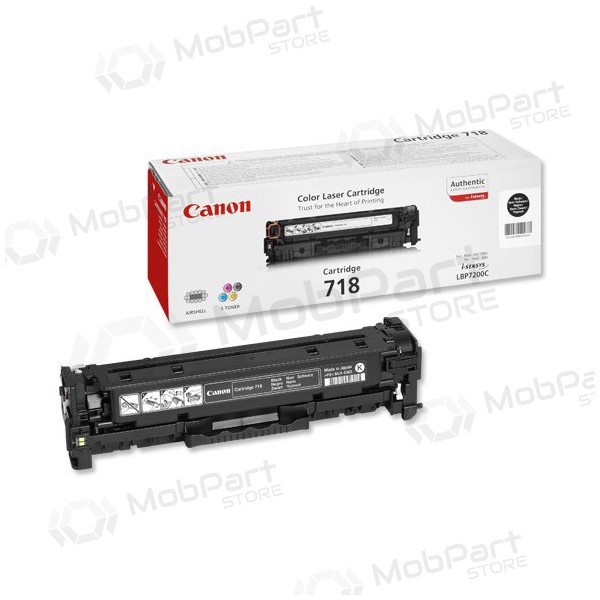 Canon CRG 718 (2662B002) cartucho de toner preto para impressoras a laser, 3400 páginas.