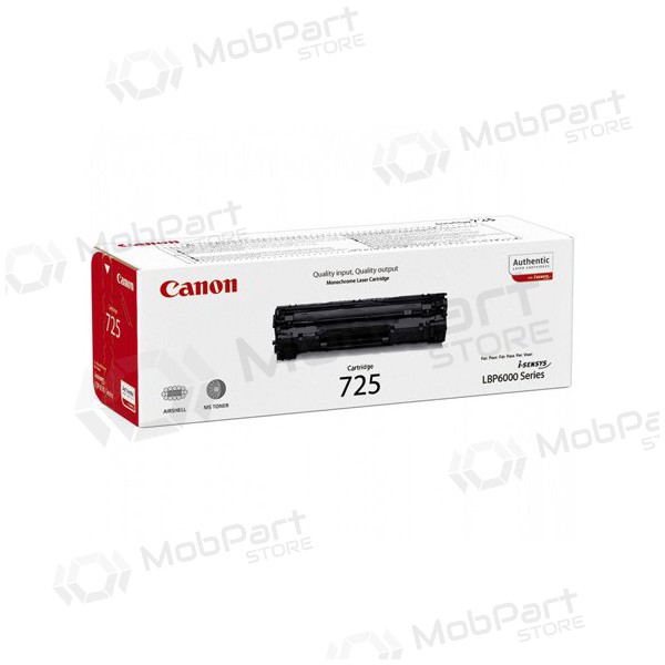 Canon CRG 725 - 3484B002 cartucho preto para impressoras a laser, 1600 páginas.