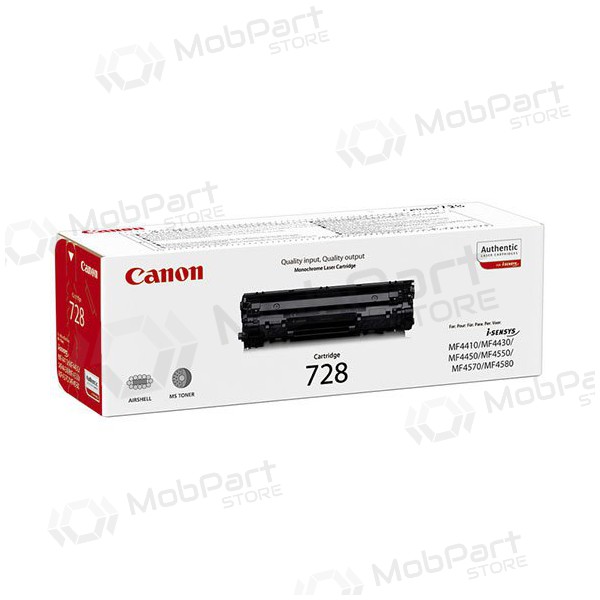 Canon CRG 728 (3500B002) cartucho de toner preto para impressoras laser, 2100 páginas.