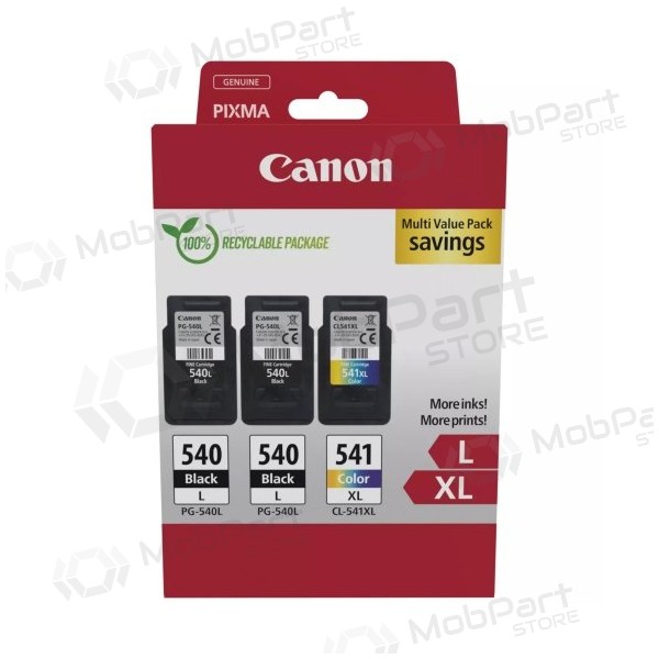 Conjunto de cartuchos de tinta Canon PG-540L/CL-541XL (5224B017), BK/CMY