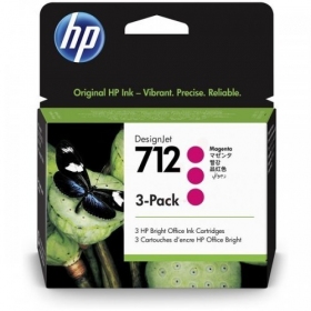 HP 712 3-pack (3ED78A) Cartucho de tinta, magenta