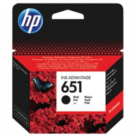 HP No.651 (C2P10AE), cartucho preto para impressoras a jato de tinta, 600 páginas
