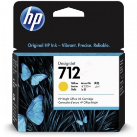 HP No.712 (3ED69A), cartucho amarelo para impressoras a jato de tinta, 29ml.