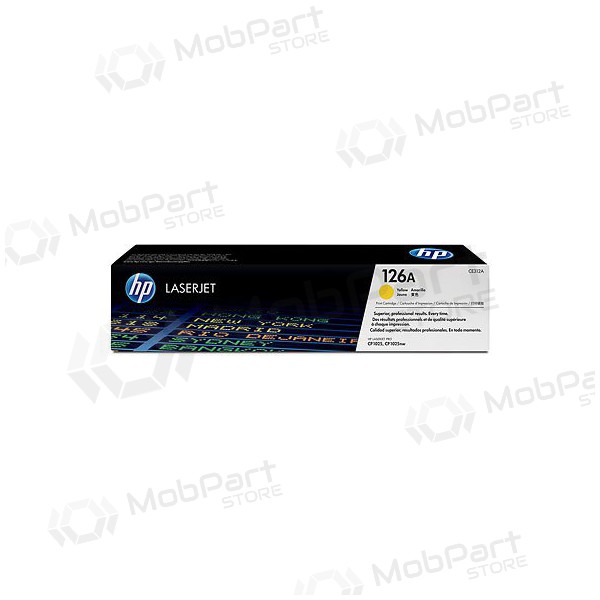 HP 126A (CE312A), amarelo cartucho para impressoras a laser, 1000 páginas.