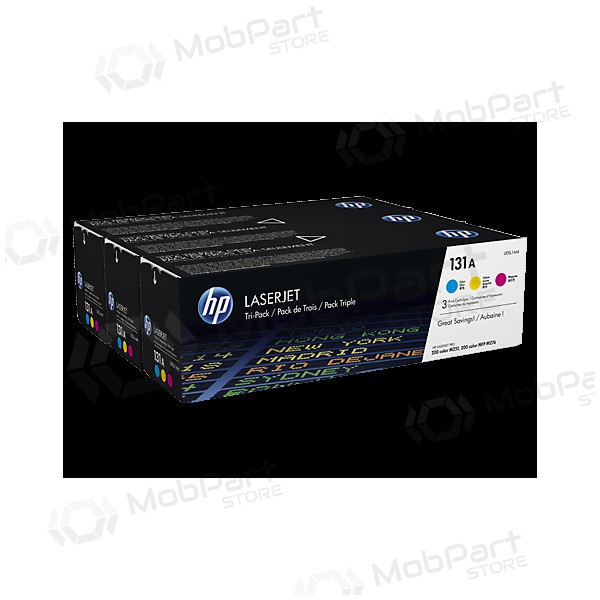 HP 131A (U0SL1AM) (CF211A+CF212A+CF213A), , , amarelo cartucho para impressoras a laser, 5400 páginas.