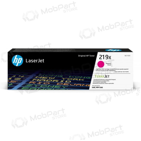 Cartucho de toner a laser HP 219X (W2193X), magenta