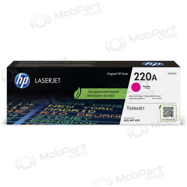 HP 220A (W2203A) Cartucho de toner, Magenta