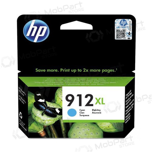 HP (3YL81AE, 912XL), cartucho de tinta ciano para impressoras jato de tinta, 825 páginas.