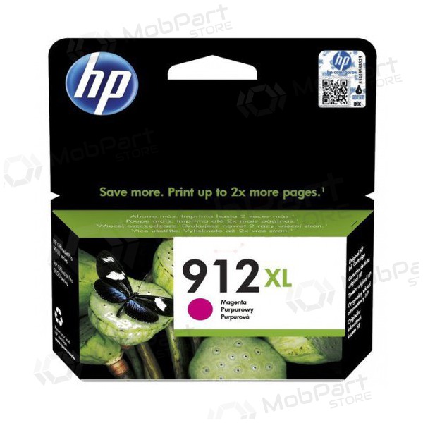 HP (3YL82AE, 912XL), cartucho de tinta magenta para impressoras a jato de tinta, 825 páginas.