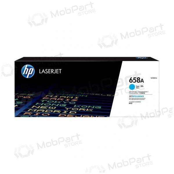 HP 658A (W2001A) Cartucho de toner, Ciano