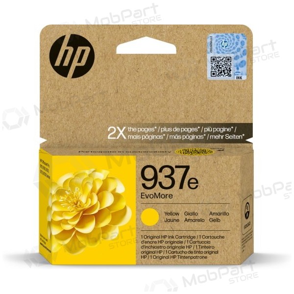 Cartucho de tinta HP 937e EvoMore (4S6W8NE), amarelo