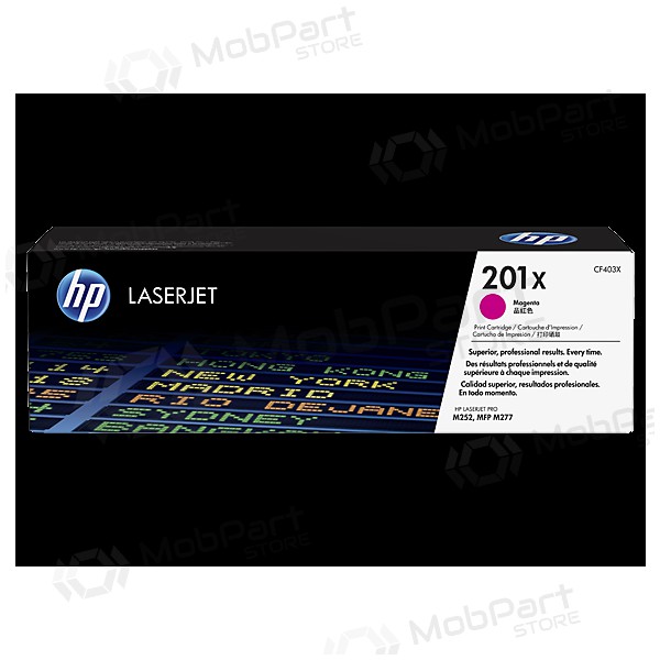 HP No.201X HC (CF403X), cartucho roxo para impressoras a laser, 2300 páginas.