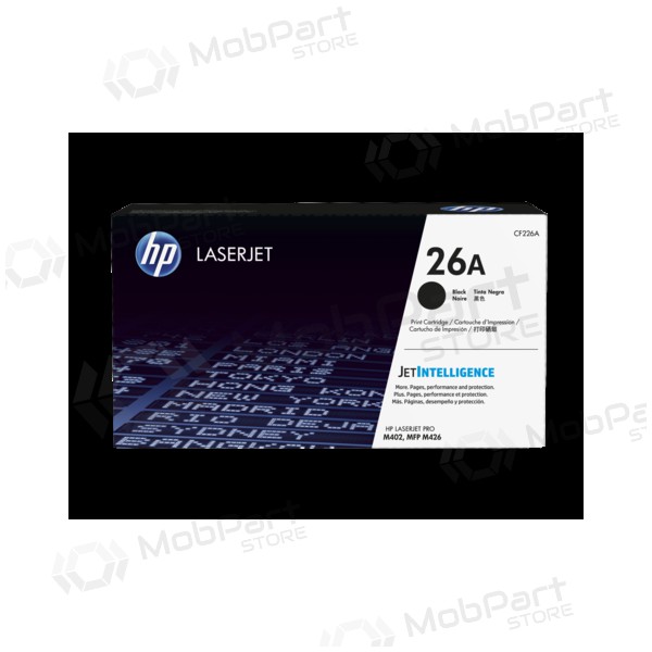 HP No.26A (CF226A), cartucho preto para impressoras a laser, 3100 páginas.