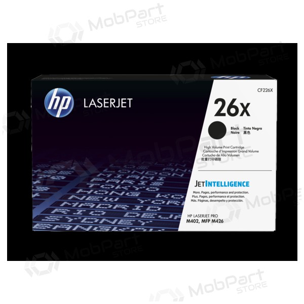 HP No.26X (CF226X), preto cartucho para impressoras a laser, 9000 páginas.