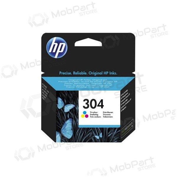 HP No. 304 (N9K05AE), cartucho tricolor para impressoras a jato de tinta, 100 págs.