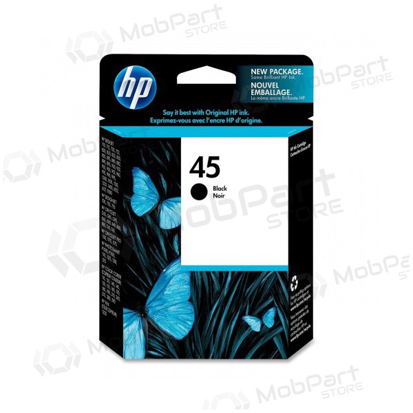 HP No.45 (51645AE), cartucho preto para impressoras a jato de tinta, 930 págs.
