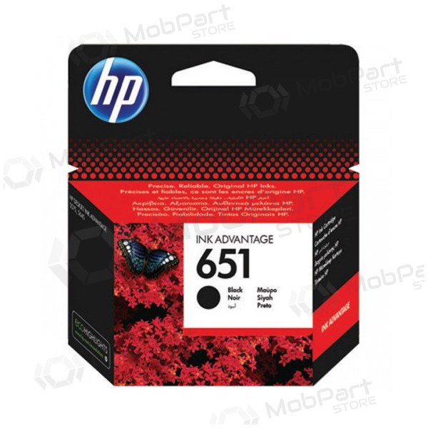 HP No.651 (C2P10AE), cartucho preto para impressoras a jato de tinta, 600 págs.