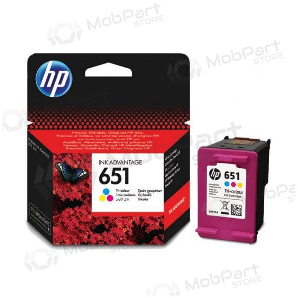 HP No.651 (C2P11AE), cartucho tricolor para impressoras a jato de tinta, 300 páginas.