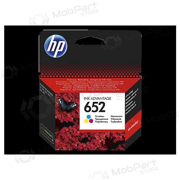 HP N.º 652 (F6V24AE), cartucho tricolor para impressoras a jato de tinta, 200 páginas.