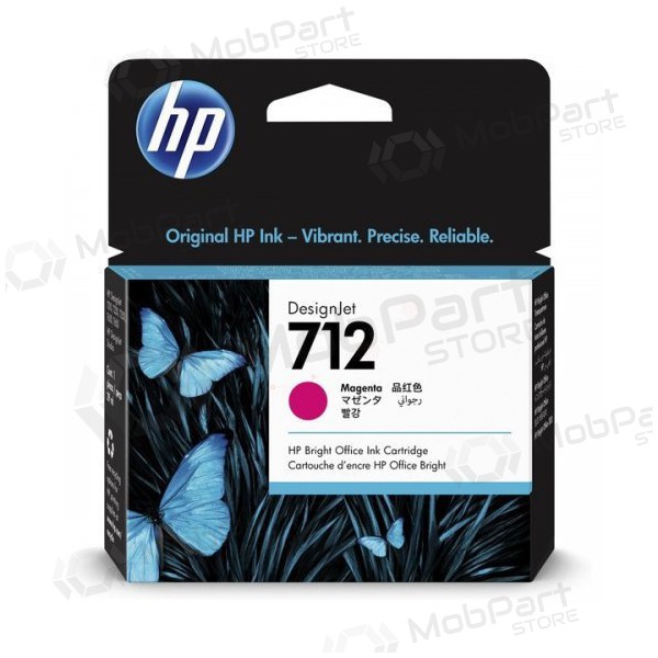 HP No.712 (3ED68A), cartucho magenta para impressoras a jato de tinta, 29ml.