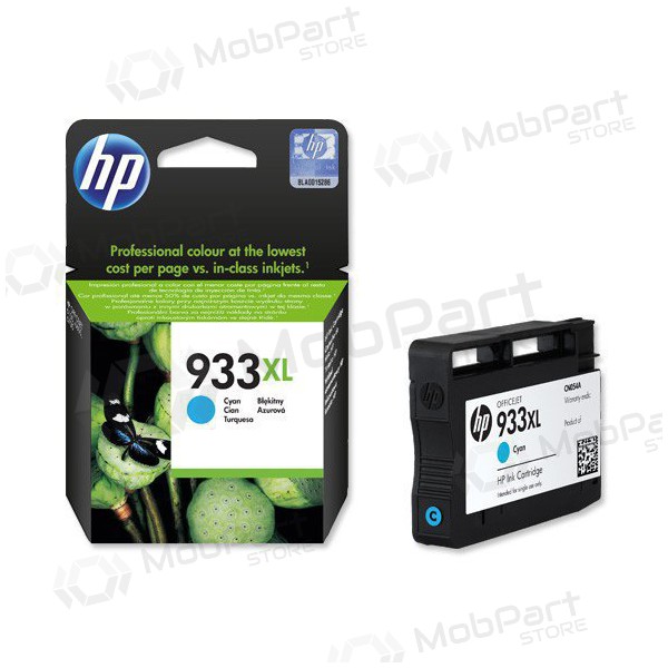 HP No.933 XL (CN054AE), cartucho ciano para impressoras a jato de tinta, 825 páginas.