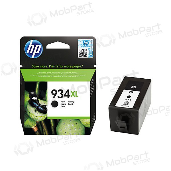 HP No.934XL (C2P23AE), cartucho de tinta preto de alta capacidade para impressoras a jato de tinta, 1000 páginas.