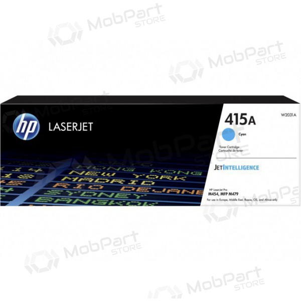 HP (W2031A, 415A), cartucho ciano para impressoras a laser