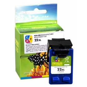 Cartucho Static Control HP 22XL (C9352CE) não original, tricolor para impressoras a jato de tinta, 415 páginas