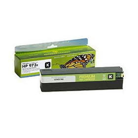 Cartucho de tinta preta não original Static Control HP No.973X (L0S07AE) com novo chip para impressoras a jato de tinta, 10000 páginas