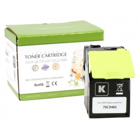 Cartucho de Toner Compatível Static Control Lexmark 702HK (70C2HK0) Preto, 4000 páginas para impressoras laser.
