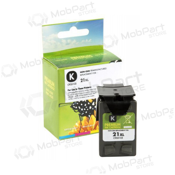 Cartucho Compatível Static Control HP 21XL (C9351CE), preto, para impressoras de jacto de tinta, 475 págs.