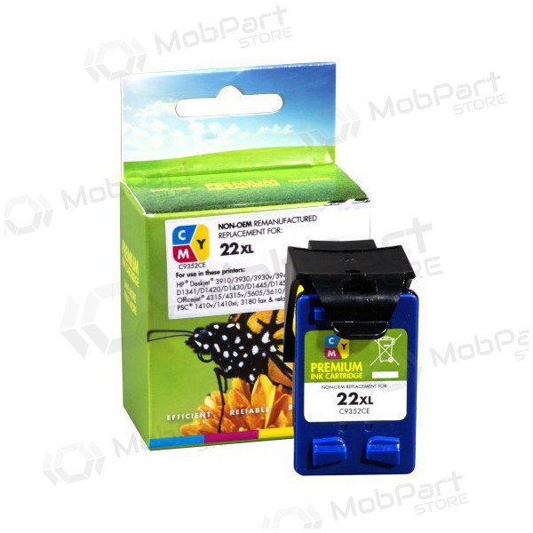 Cartucho compatível Static Control HP 22XL (C9352CE), tricolor, para impressoras a jato de tinta, 415 páginas.