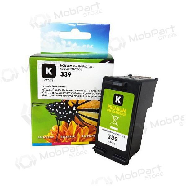 Cartucho compatível Static Control HP 339 (C8767EE), preto para impressoras jato de tinta, 860 páginas.