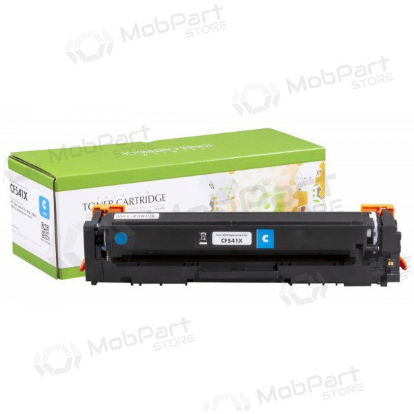 Cartucho de toner compatível Static Control HP No.203X (CF541X) / Canon CRG-054HC, Ciano, com novo chip, para impressoras a laser, 2500 páginas.