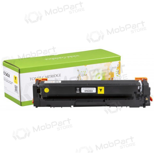 Cartucho compatível Static Control HP No.203X (CF542X)/Canon CRG-054HY com novo chip, amarelo, para impressoras a laser, 2500 páginas.