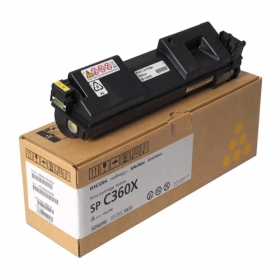 Ricoh SP C360X (408253) Cartucho de toner, Amarelo