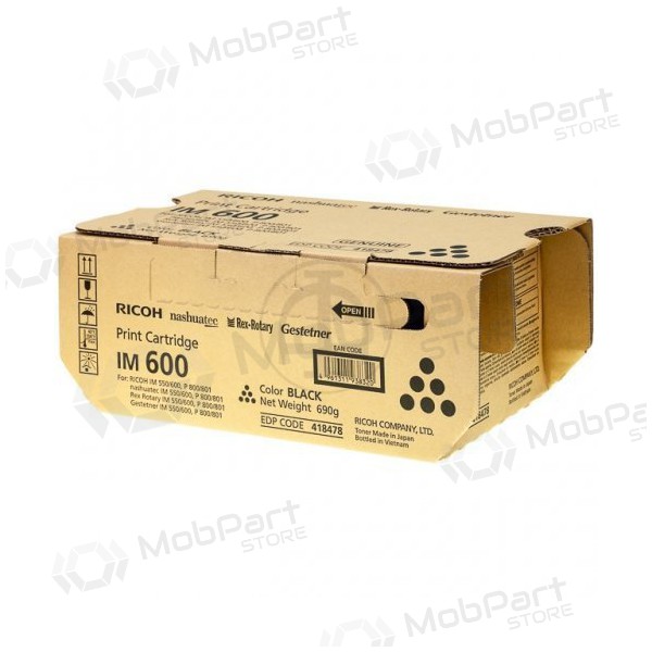 Ricoh IM 600 (418478), cartucho preto para impressoras a laser, 25500 páginas.
