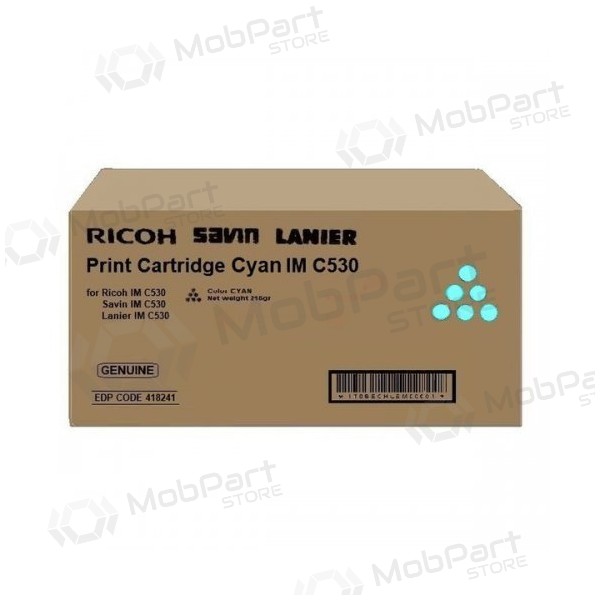 Ricoh IMC530 (418241), cartucho de toner ciano para impressoras a laser, 18000 páginas
