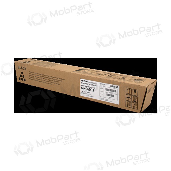 Ricoh MP C6003 (841853), preto cartucho para impressoras a laser, 33000 páginas.