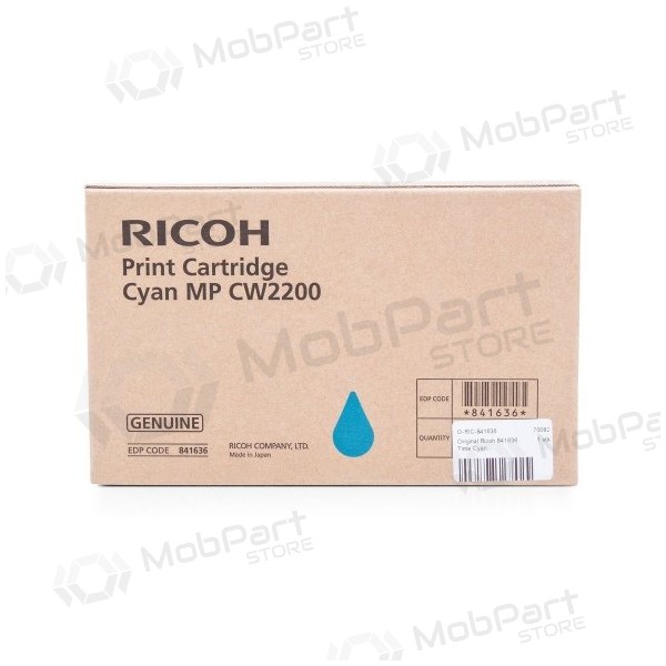 Ricoh MP CW2200 (841636) Cartucho de tinta, Ciano