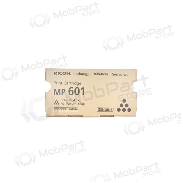 Ricoh MP601 (407824), preto cartucho para impressoras a laser, 25000 páginas.