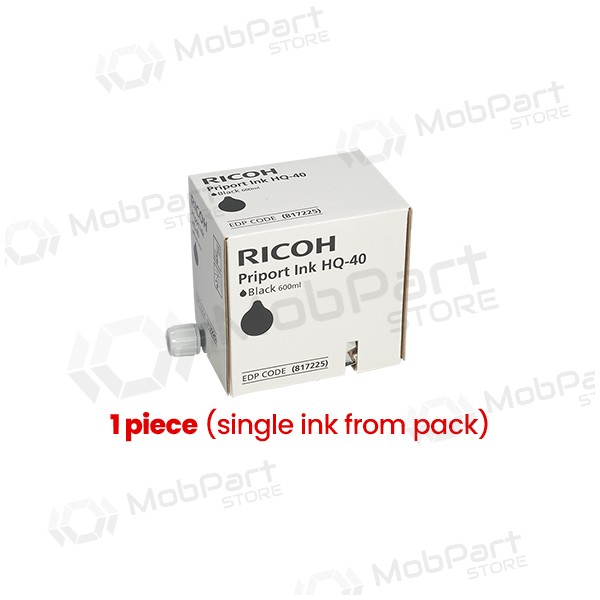 Ricoh Priport HQ-40 (817225) Cartucho de tinta, Preto (1 unidade)