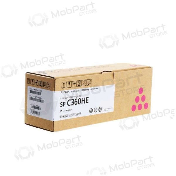 Ricoh SP C360HE (408186) Cartucho de toner, Magenta