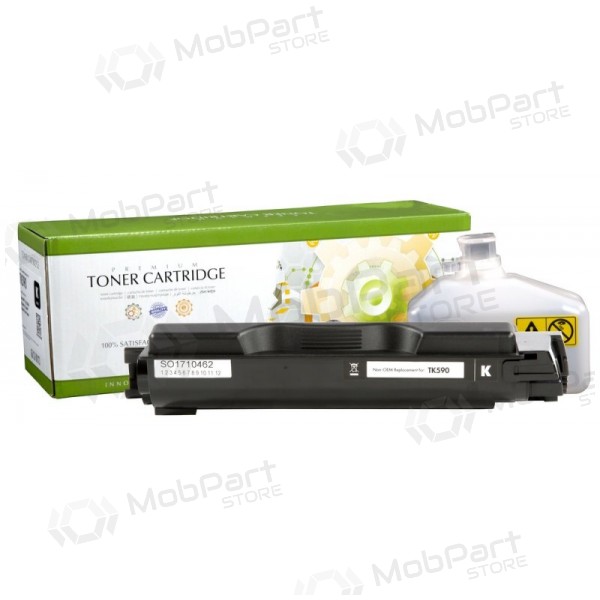 Cartucho de laser Static Control preto, compatível com Kyocera TK-590K