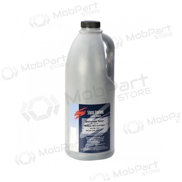 Pó de toner Static Control HP Q2612A Q5949A/X Q7553A/X Q1338A CE505A/X Q5942A/X Preto, 1kg.